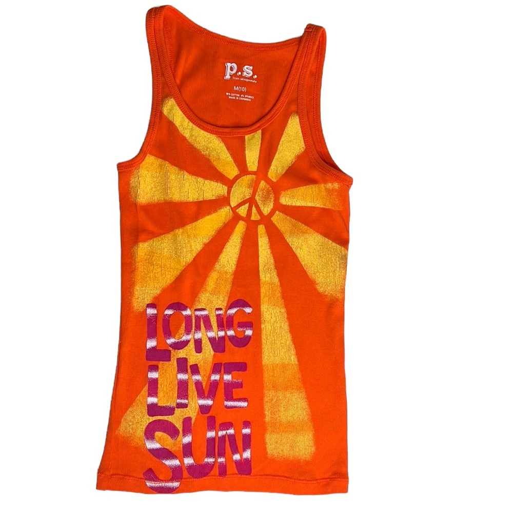 P.S. Aeropostale orange tank top Y2K size medium